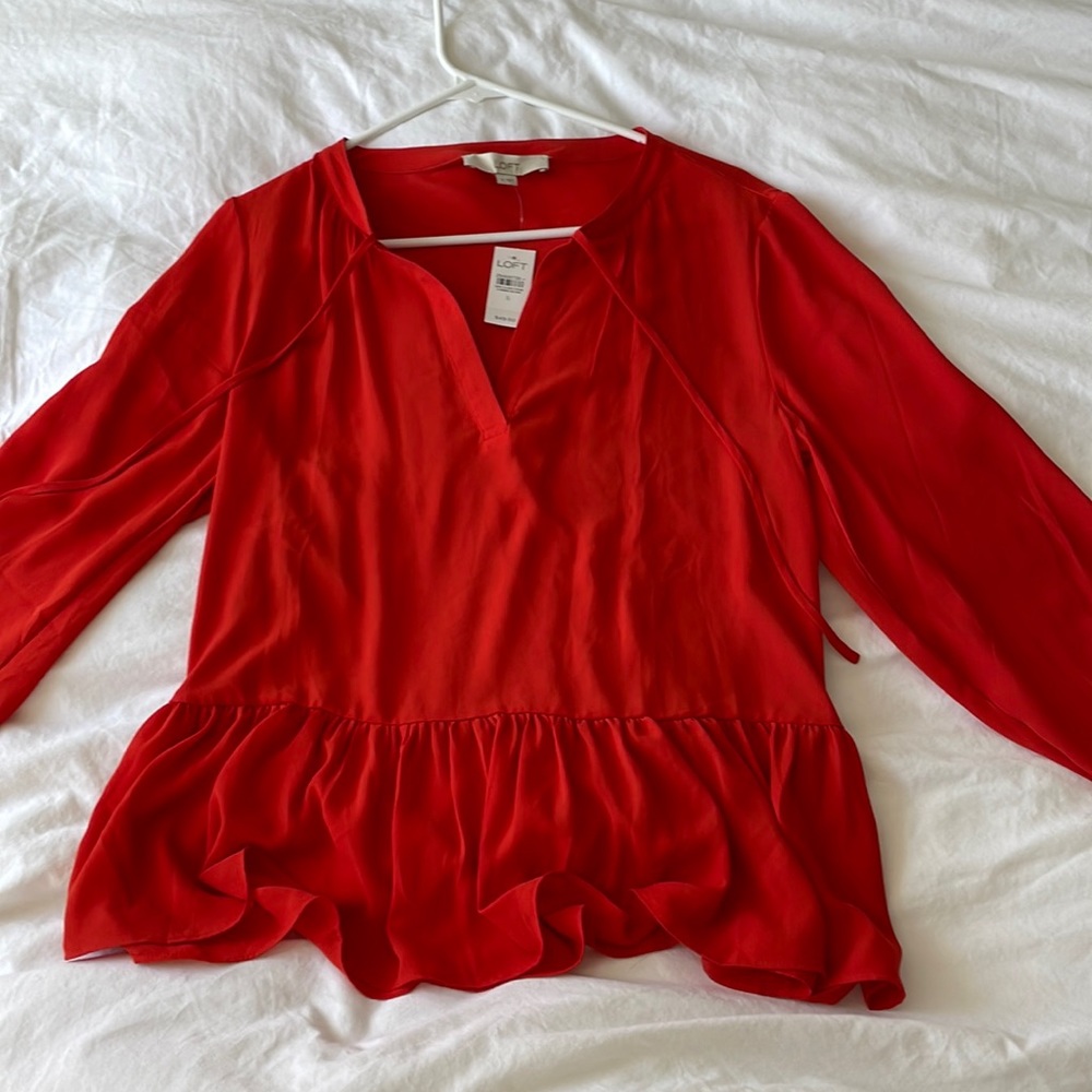 Brand new with tags loft blouse red